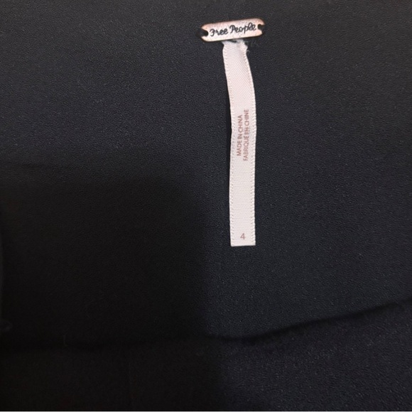 Free People Black Fiona Flutter Short Zip Up Side Size 4 - Picture 5 of 8